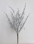 Glitter Coral Bush Silver 18"