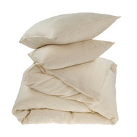 Queen Linen Reverie Duvet Set Ivory