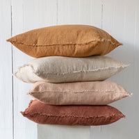 24x24 Lina Linen Pillow Terracotta