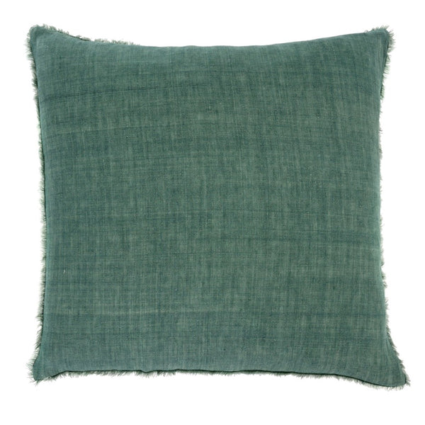 24x24 Lina Linen Pillow Celeste Green