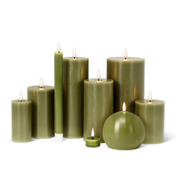 Luxlite Green LED Pillar Candle-3x4"H