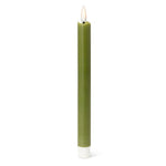 Luxlite S/2 Green LED Taper Candle-9.5"H