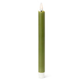 Luxlite S/2 Green LED Taper Candle-9.5"H