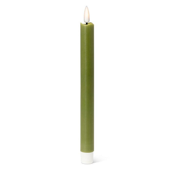 Luxlite S/2 Green LED Taper Candle-9.5"H