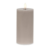 Luxlite Grey LED Pillar Candle-3x6"H