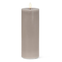 Luxlite Grey LED Pillar Candle-3x8"H