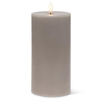 Luxlite Grey LED Pillar Candle-4x8"H