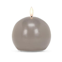 Luxlite Grey LED Ball Candle-4"D