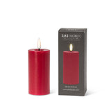 Luxlite Red LED Pillar Candle-2x4"H