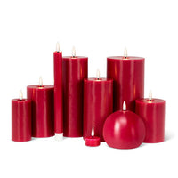 Luxlite Red LED Pillar Candle-3x8"H