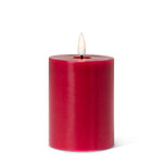 Luxlite Red LED Pillar Candle-3x4"H