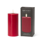 Luxlite Red Pillar LED Candle-3x6"H