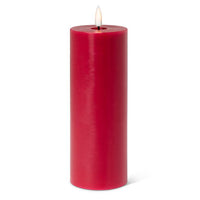 Luxlite Red LED Pillar Candle-3x8"H