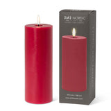 Luxlite Red LED Pillar Candle-3x8"H