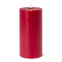 Luxlite Red LED PIllar Candle-4x8"H