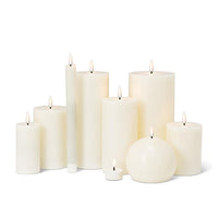 Sand LED Pillar candle 3x6"H