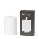 Luxlite White LED Pillar Candle-3x4"H