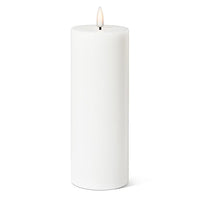 Luxlite White LED Pillar Candle-3x8"H