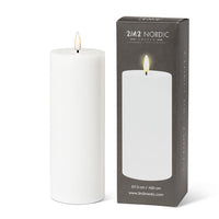 Luxlite White LED Pillar Candle-3x8"H