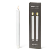 Luxlite S/2 White LED Taper Candle-9.5"H