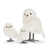 Lg Fluffy Owl-White-12"H