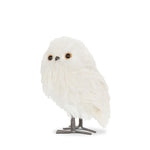 Md Fluffy Owl-White-6"H