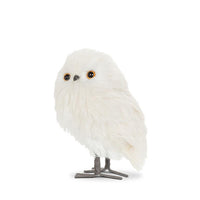 Md Fluffy Owl-White-6"H