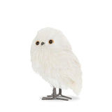 Md Fluffy Owl-White-6"H