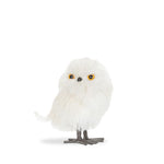 Sm Fluffy Owl-White-5"H