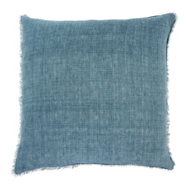24x24 Lina Linen Pillow Arctic Blue