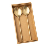 Tides Salad Server Tumbled Gold 2pc