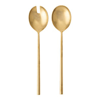 Tides Salad Server Tumbled Gold 2pc