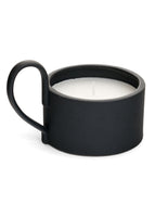 Candle in Porcelain w/ Handle Black