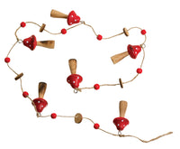 Garland Wood Mushroom/Beads 39.25"