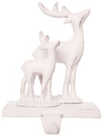 Antique White Deer Fawn Stocking Holder