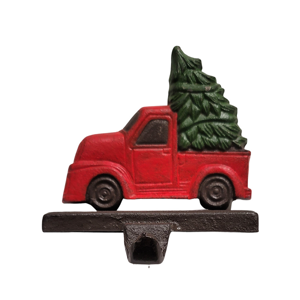 Cast Iron Truck w/ Tree Stocking Holder