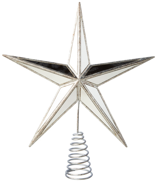 Tree Topper Silver Mirror 13"