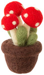 Felt Potted Mushroom Table Pc 4.5"