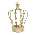 Candle Holder Crown Gold Metal 12.5"