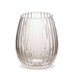 Gramercy Fluted Stemless Wine Glass Clea