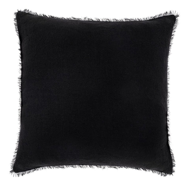 24x24 Lina Linen Pillow Black