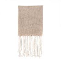 Fringed Linen Throw Natural